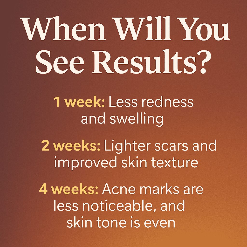 When will you see results? on skin
